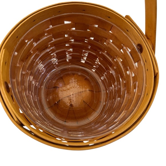 Longaberger Retired Vintage Never Used Fruit Basket With Plastic Liner - Picture 5 of 10